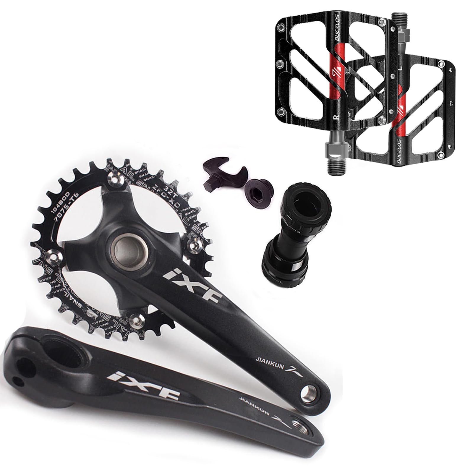 Amazon.com : BUCKLOS IXF 104 BCD 32T Mountain Bike Crankset with