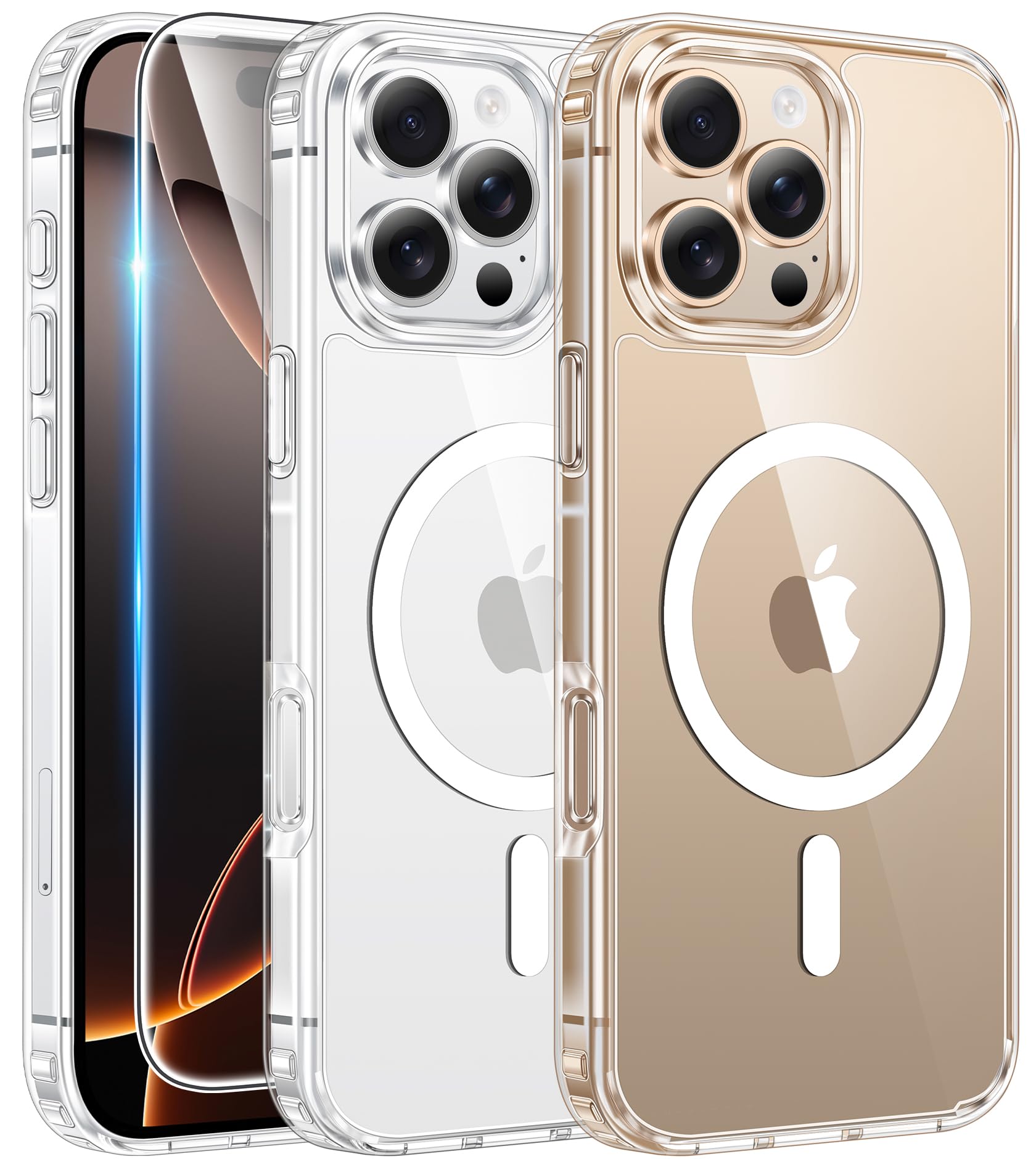 Amazon.com: FNTCASE for iPhone 16 Pro-Max Case: Clear Magnetic