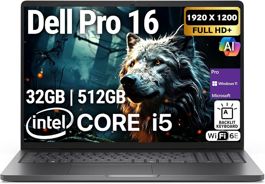 Amazon.com: Dell Pro 16 PC16250 (Replaces Latitude 3550) 16” WUXGA