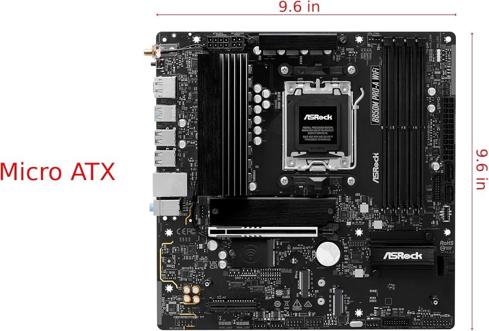 Amazon | ASRock B850M Pro-A WiFi Micro-ATX マザーボード B850M Pro