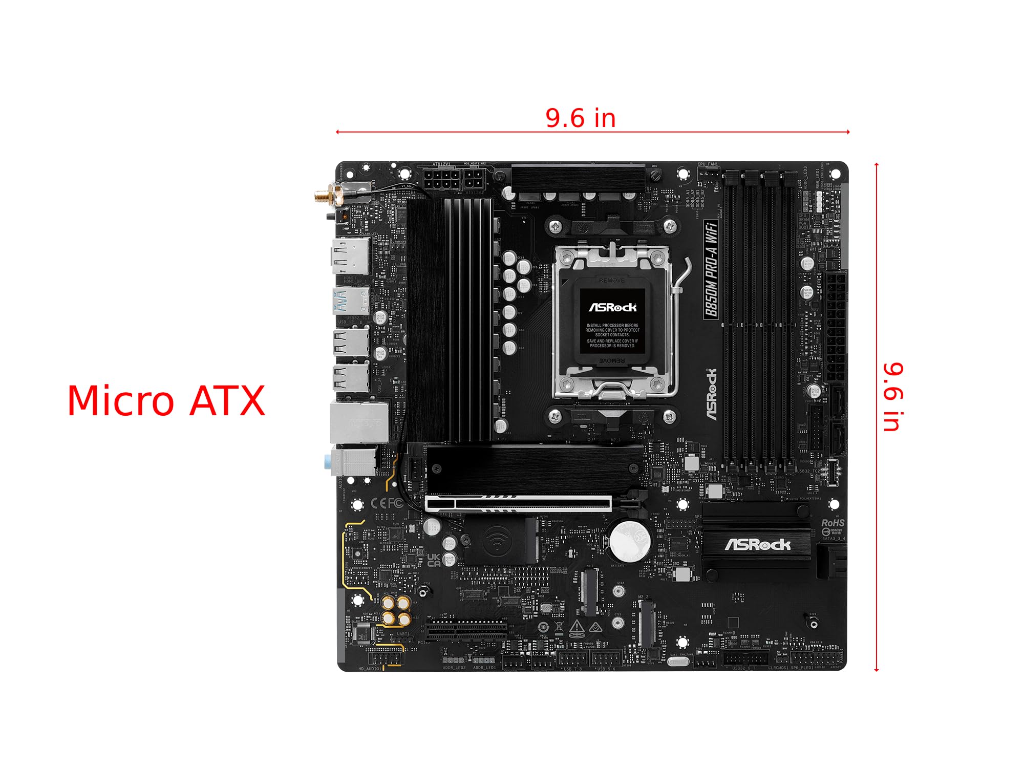 Amazon | ASRock B850M Pro-A WiFi Micro-ATX マザーボード B850M Pro