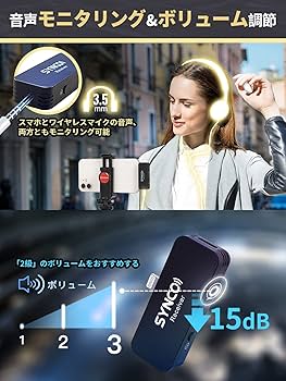 Amazon.co.jp: SYNCO G1L iPhone用ワイヤレスマイク - Lightning端子