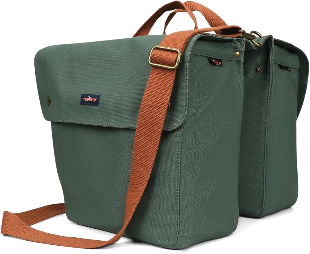 Amazon | Tourbon 自転車パニアバッグ 大容量キャンバスバッグ パニア