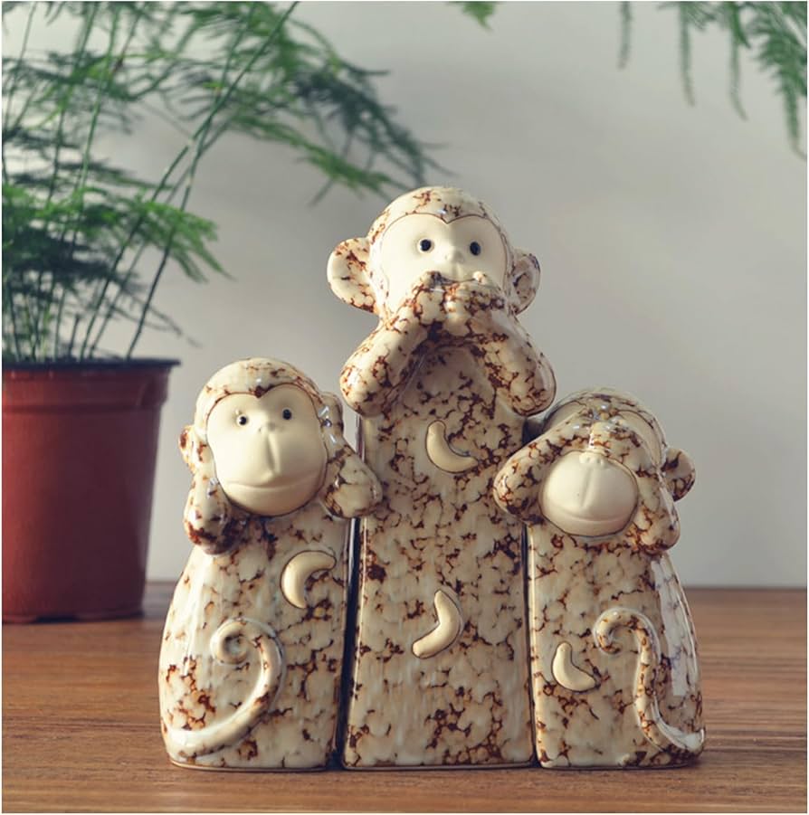 ちえちひろ 置物 おさるの親子 ちえちひろ 置物 おさるの親子