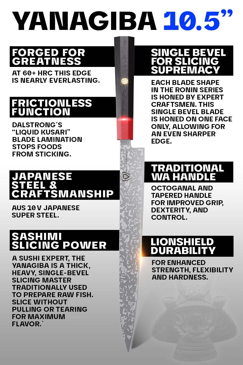Amazon | Dalstrong 柳刃 寿司ナイフ - 27cm(10.5インチ) - ローニン