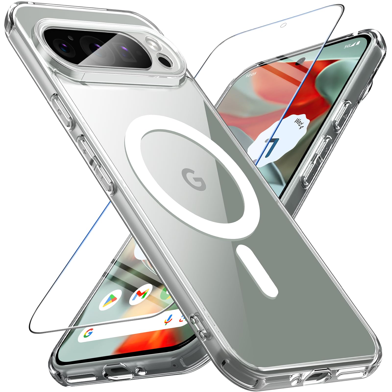 Amazon.com: Hensinple for Google Pixel 9 Pro XL Case, Magnetic