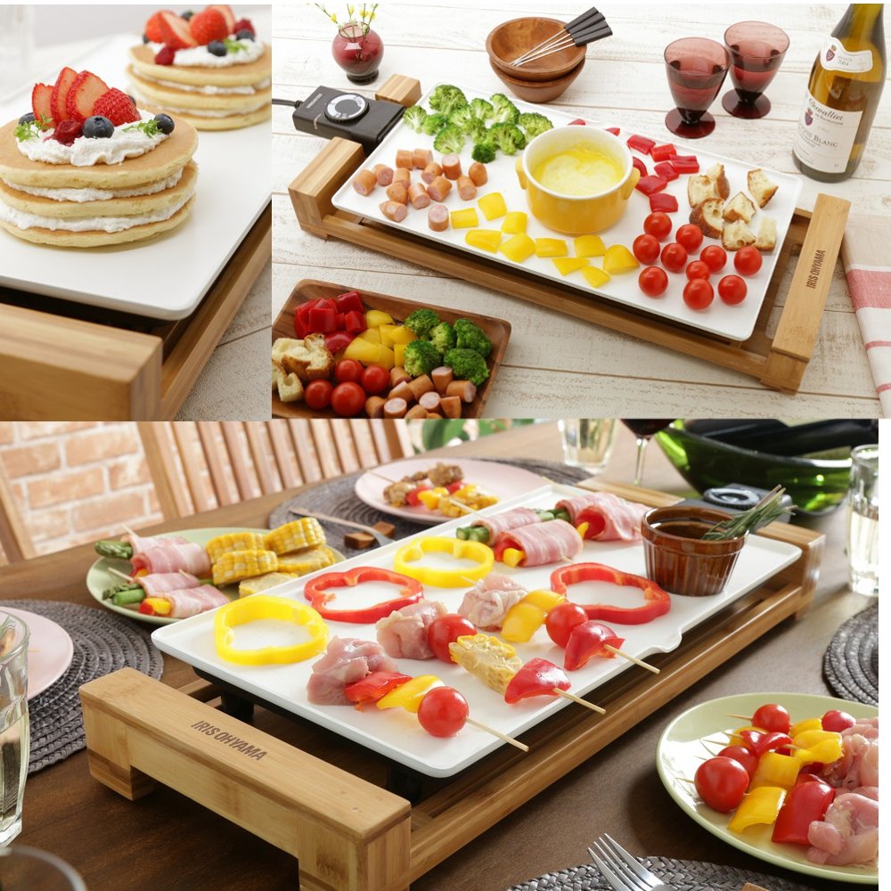 Amazon | アイリスオーヤマ セラミックグリルプレート バンブー PHP