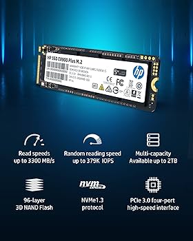 Amazon.com: HP SSD M.2 EX900 Plus de 1 TB - SSD NVMe de alto