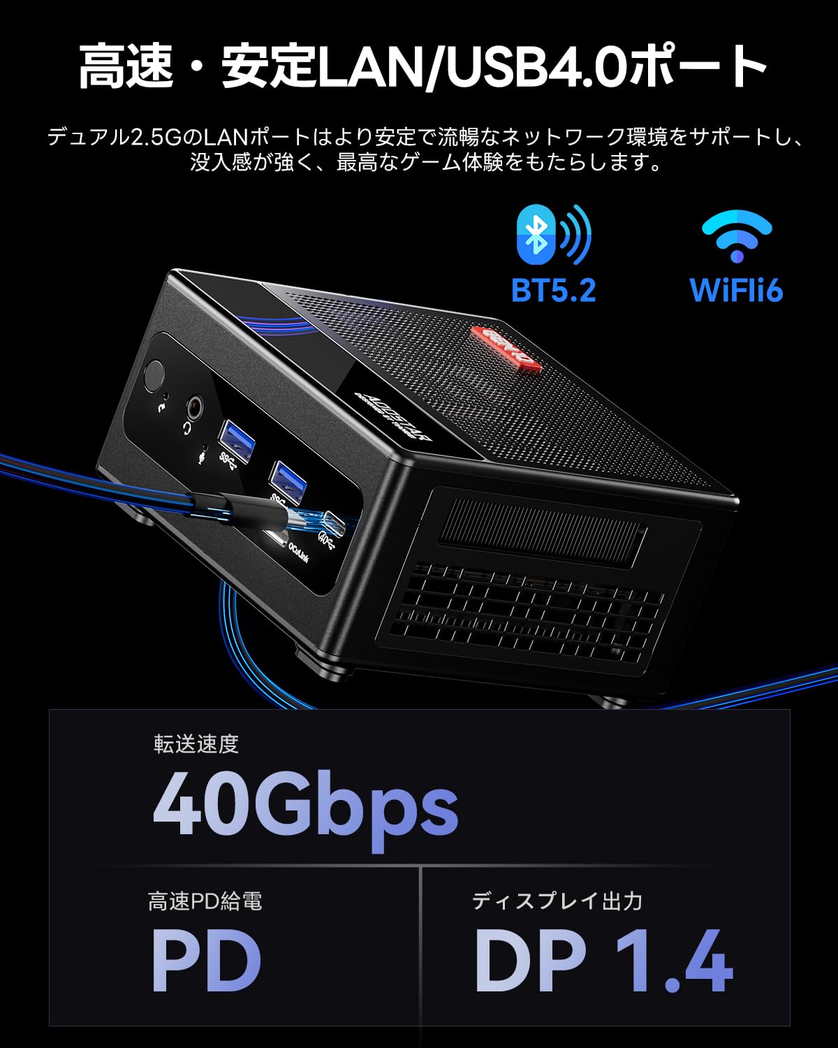 Amazon.co.jp: AOOSTAR GEM10 ミニPC Ryzen 9 7940HS 32GB LPDDR5