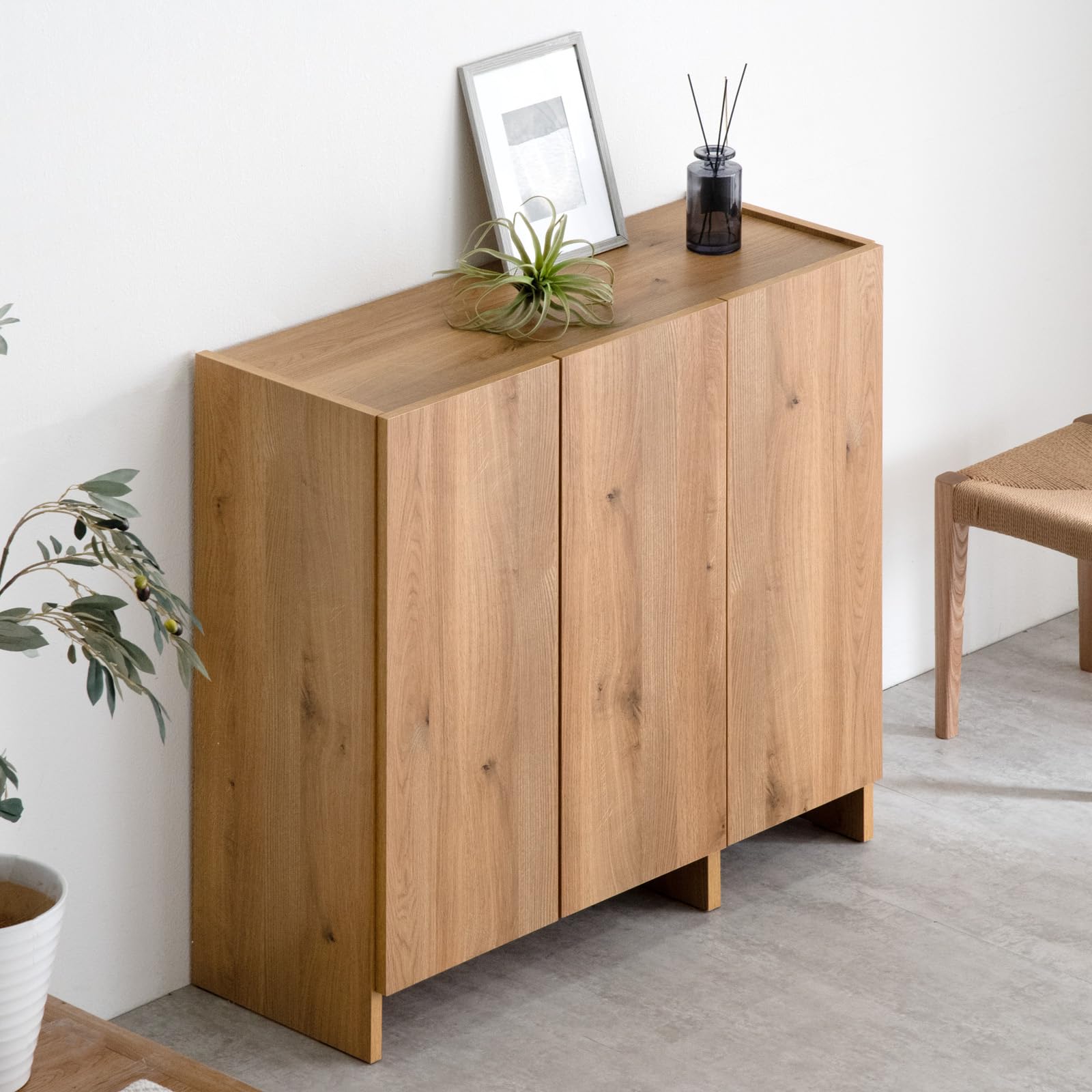 Amazon.co.jp: タンスのゲン シューズボックス 幅100 完成品 ロー