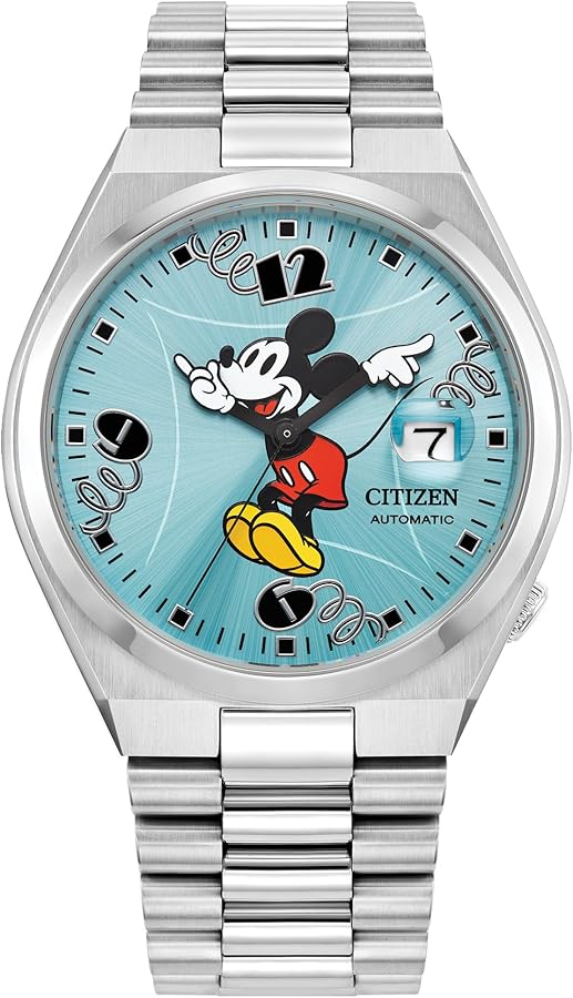 Amazon | シチズン ユニ 自動 ツヨサ ミッキーマウス、スカイブルー