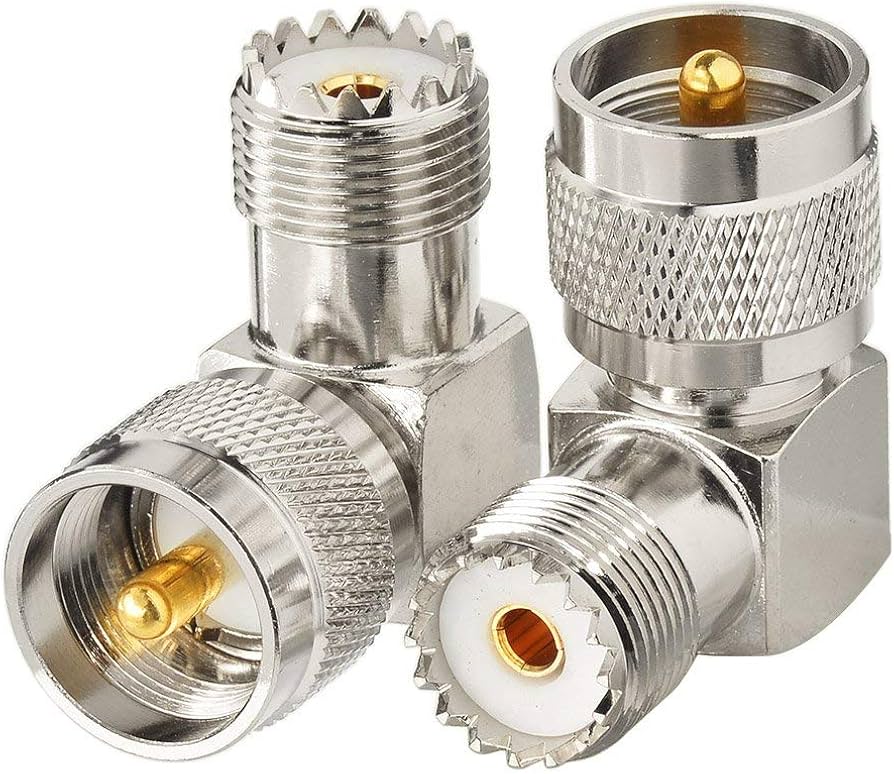 Amazon | 2個入 MJ-MP M型(UHF)オス⇔メス L型 PL259 変換コネクター
