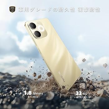 Amazon | realme Note 70T 4Gスマートフォン 4+256GB、6.75インチ画面