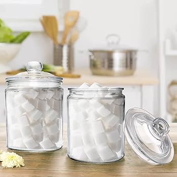 Amazon｜(ファスモブ) 1/2ガロンガラスジャー 蓋付き 気密ガラス