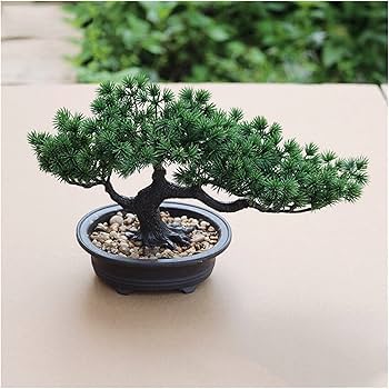 Amazon｜盆栽卓上 中国の禅シミュレーション偽の松の木を歓迎する松の