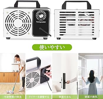 Amazon | Iproods オゾン発生器 小型 オゾン脱臭器 60分タイマー 消臭
