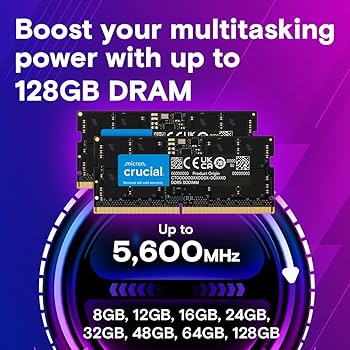 Crucial 32GB DDR5 RAM Kit (2x16GB), 5600MHz (or 5200MHz or 4800MHz