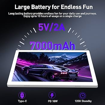 Amazon.com : Android Tablet 10.1 inch, 128GB Storage, 8GB(4+4) RAM