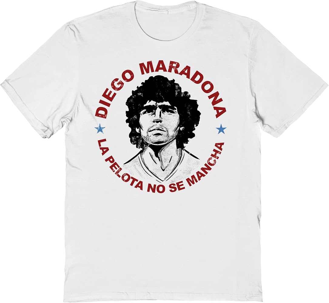 Amazon.com: Diego Maradona T Shirt La Pelota No Se Mancha Adult
