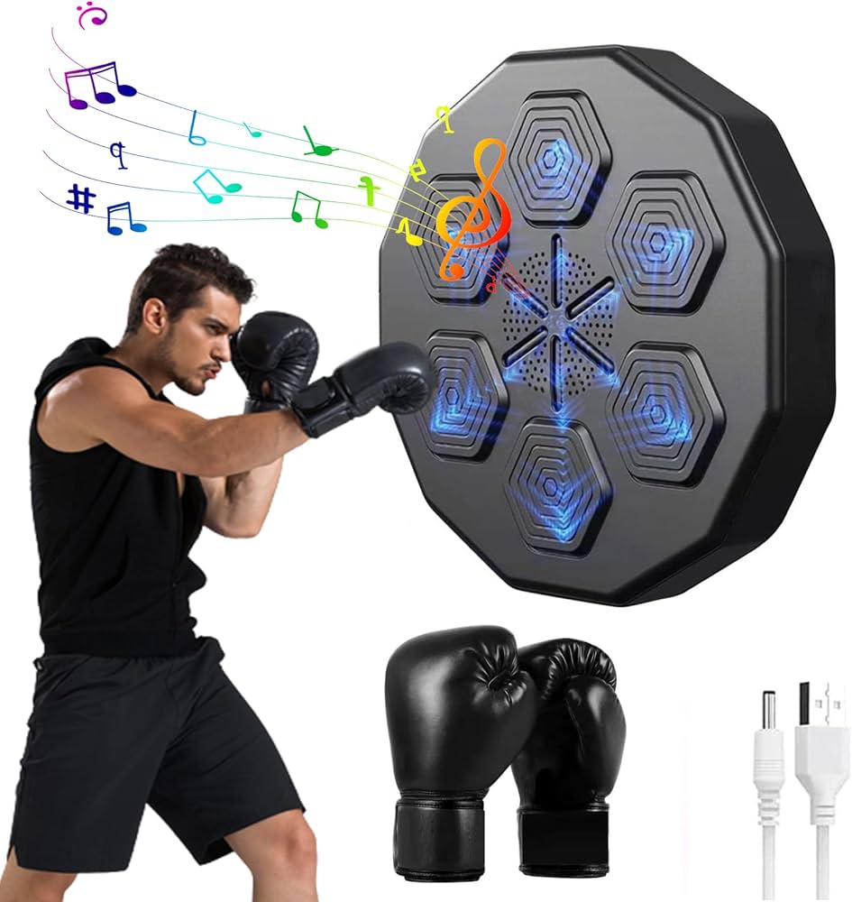 Amazon | 黒,ワイヤレスボクシングマシン壁掛け ボクシングマ