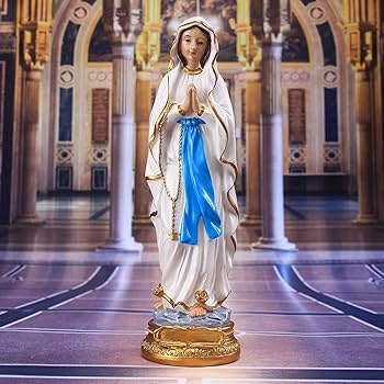 Amazon.co.jp: ルルドの聖母マリア像 8.7インチ 祝福された母像