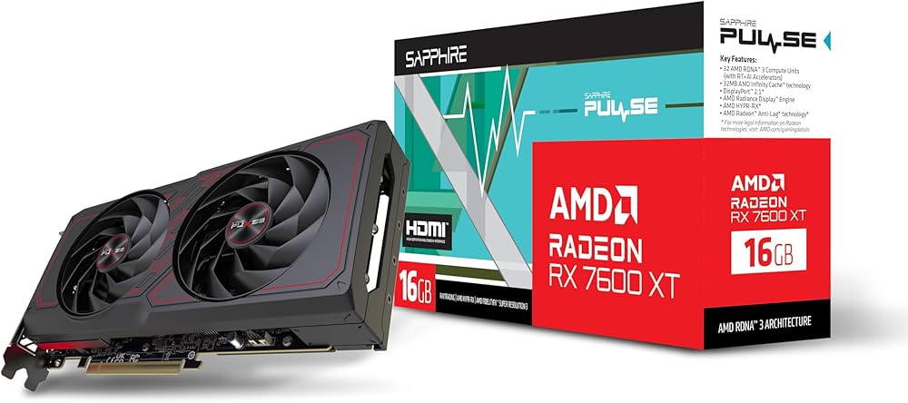 Amazon | SAPPHIRE PULSE RADEON RX 7600 XT GAMING OC 16GB GDDR6