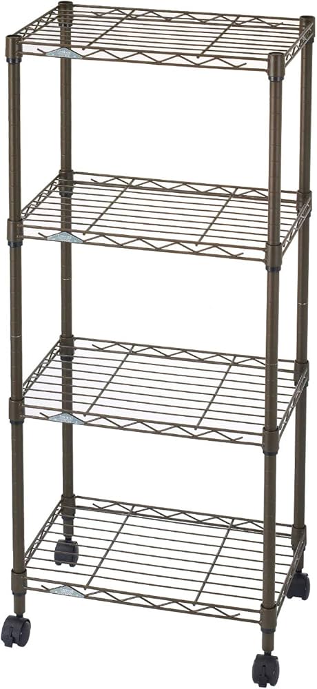 Amazon.co.jp: ドウシシャ ルミナス カラーラック ブラウン 4段 幅45