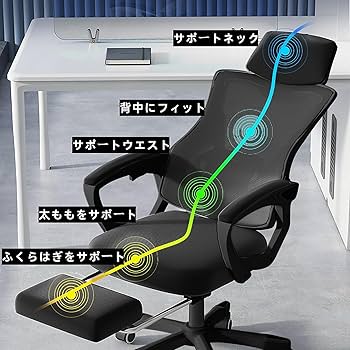 Amazon.co.jp: GIGIGET 人間工学 オフィスチェア デスクチェア 360度