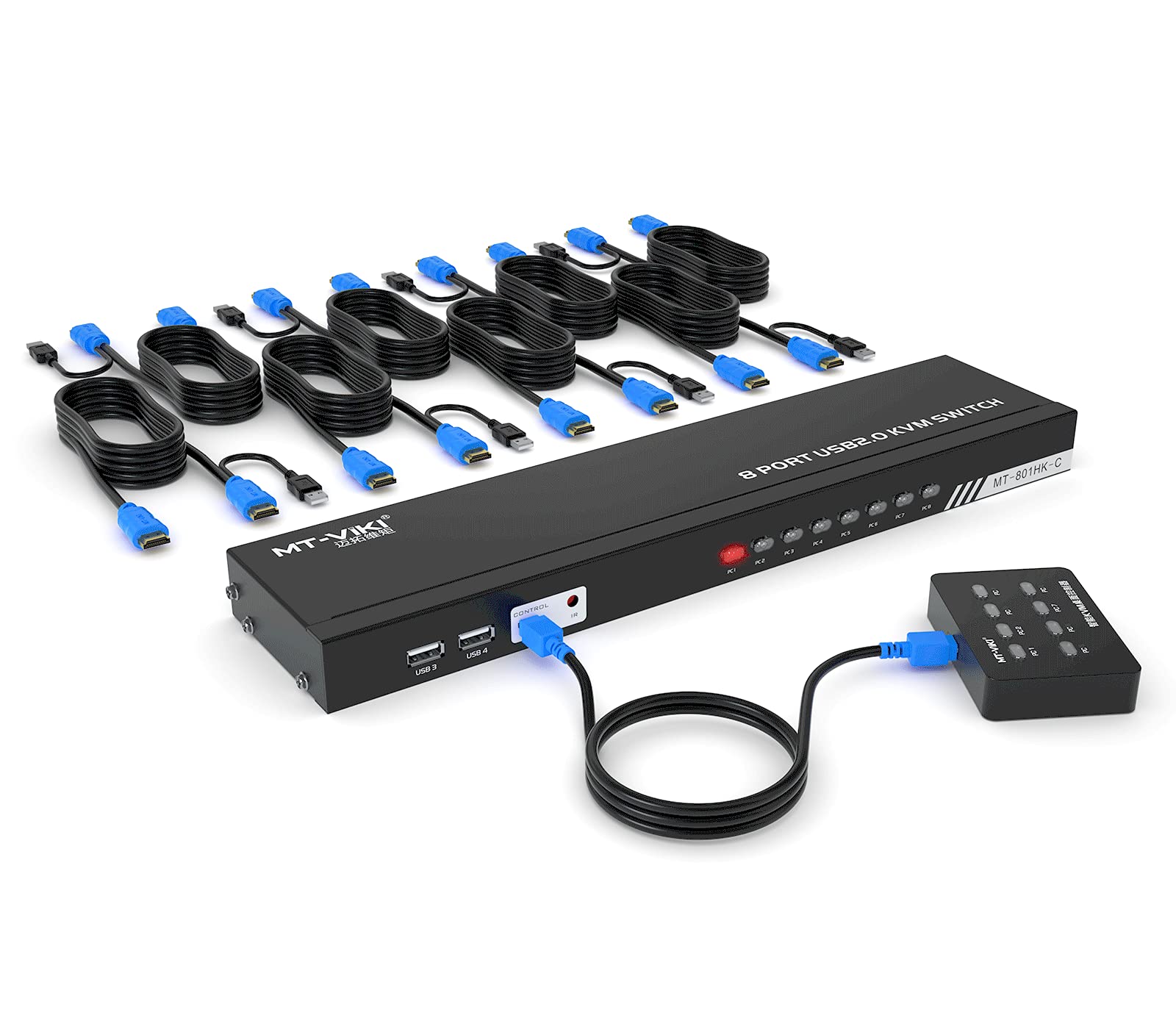 Amazon.co.jp: KVMスイッチ HDMI 8ポート KVM USB 切替器 8入力1出力