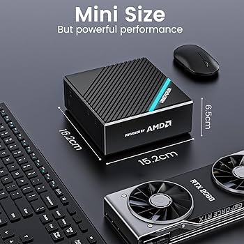 MINIS FORUM B550 Mini PC, AMD Ryzen 7 5700G Processor 8 Kerne CPU