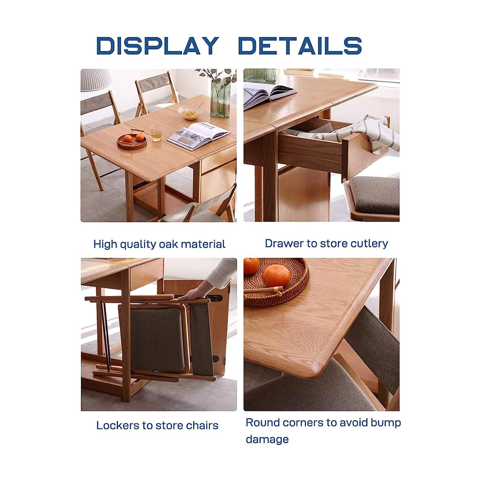 Amazon.co.jp: 折りたたみダイニングテーブルセット クッション付き