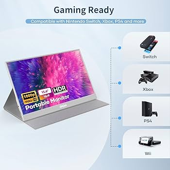 Amazon.co.jp: 15.6インチ ポータブルモニター、ラップトップモニター