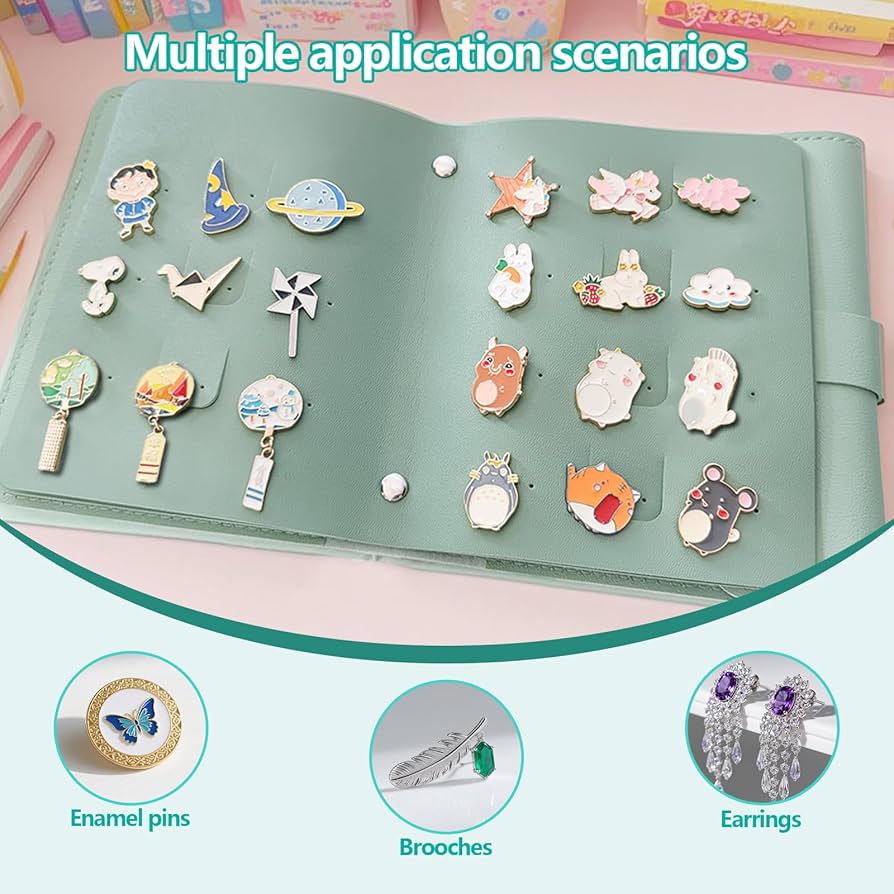 Amazon.com: Enamel Pin Display Book - 4 Page Leather Travel