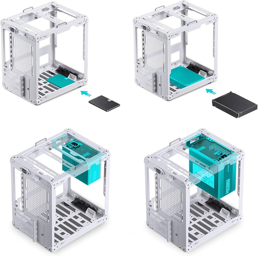 Amazon.co.jp: PCケース MESH JONSBO C6-ITX ITXケース 高さ170mmまで