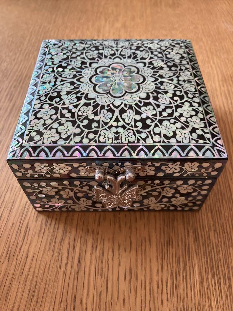 Amazon.co.jp: 韓国 螺鈿細工 小物入れ アクセサリーケース : ホーム