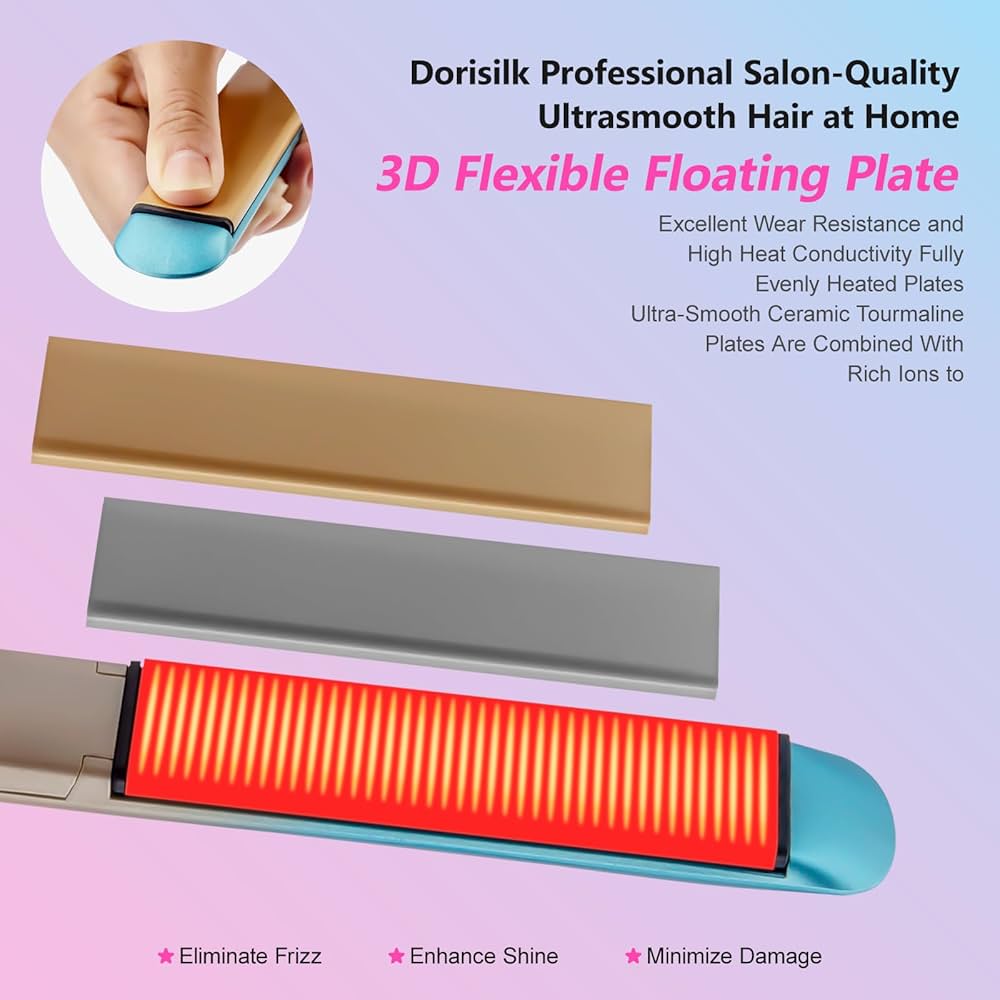 Amazon.com : DORISILK Colorful Flat Iron 450 Degrees, Ceramic Hair
