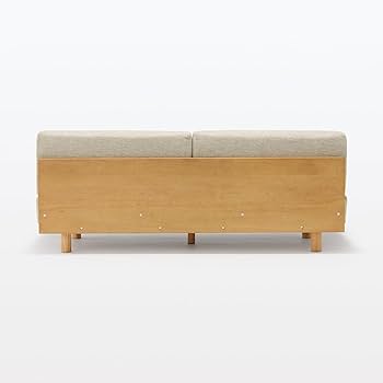 Amazon｜無印良品 ゆったり座れるアームレスソファ ベージュ 幅179