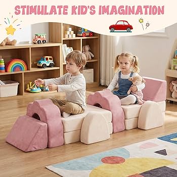 Amazon.com: GudoInsole Flower Kids Play Couch 10PCS Toddler Couch