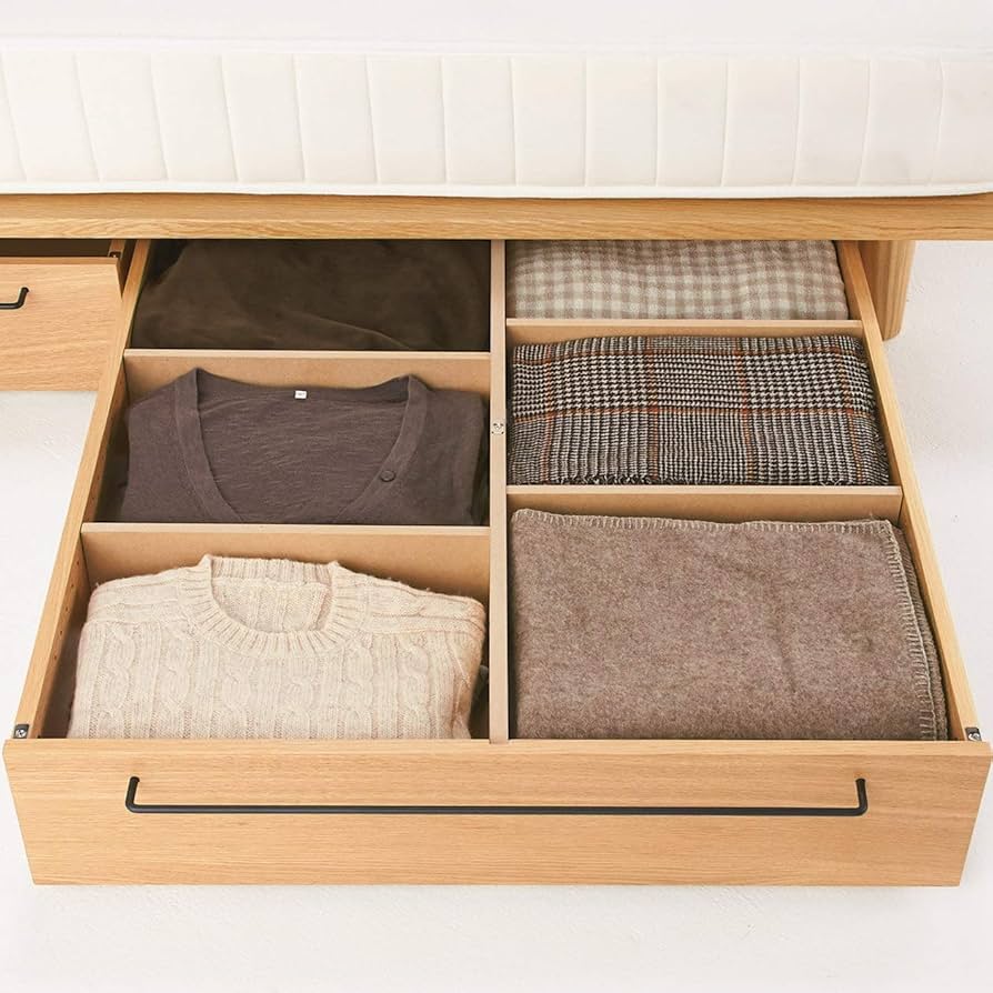 Amazon｜無印良品 ベッドフレーム下収納・大・オーク材 幅80×奥行90.5