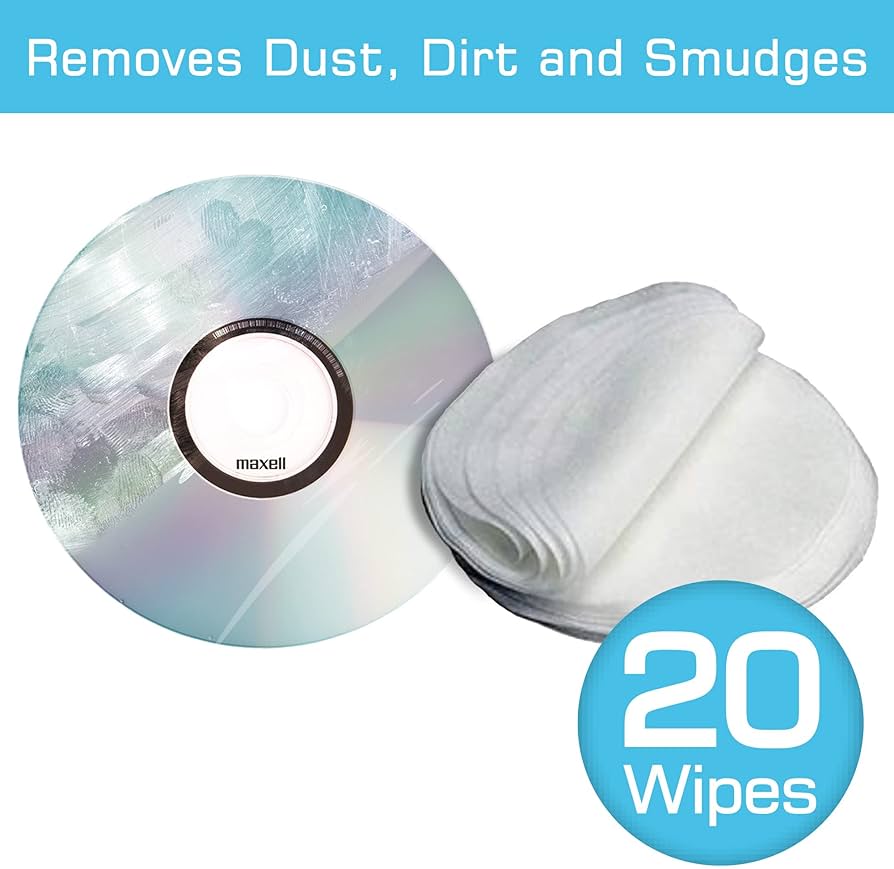 Amazon.com: Maxell CD & DVD Quick Wipes, Remove Dirt, dust, and