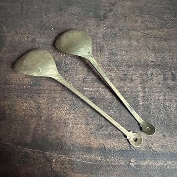 Amazon.co.jp: スッカラ 薬匙 中国 韓国 李朝 スプーン 朝鮮工芸 真鍮