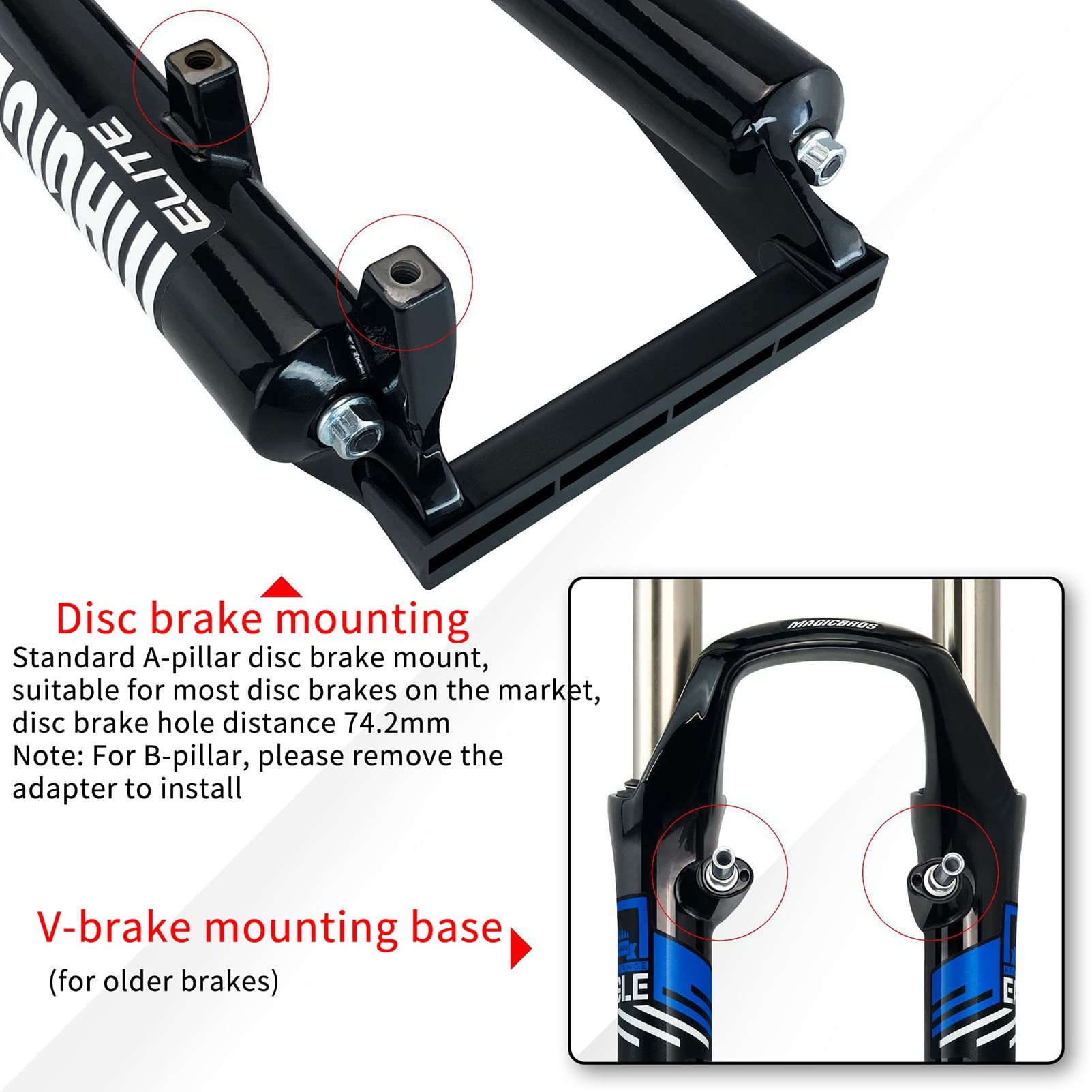 Amazon.co.jp: 26 インチ MTB スプリング フロント サスペンション