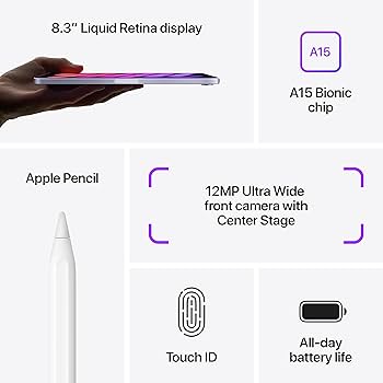 Amazon.com: Apple iPad mini 6-64GB - WiFi - Space Gray (Renewed