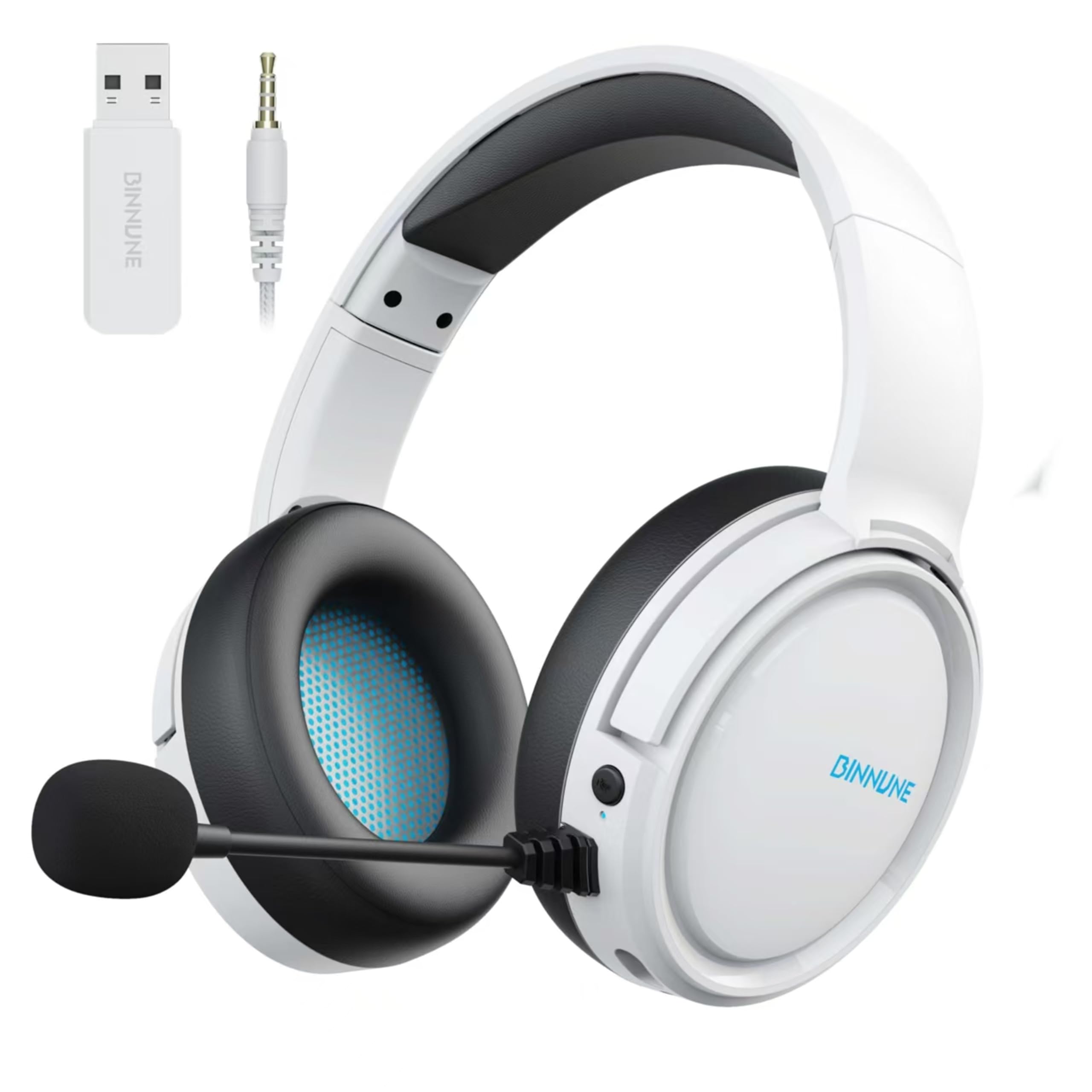 Amazon | BINNUNE ゲーミングヘッドセット PS5 ワイヤレスヘッドセット
