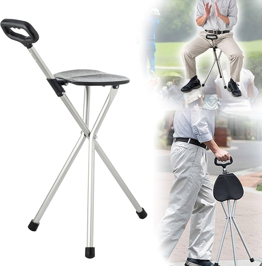 Amazon.co.jp: イーサプライ ステッキチェア 折りたたみ 軽量 870g