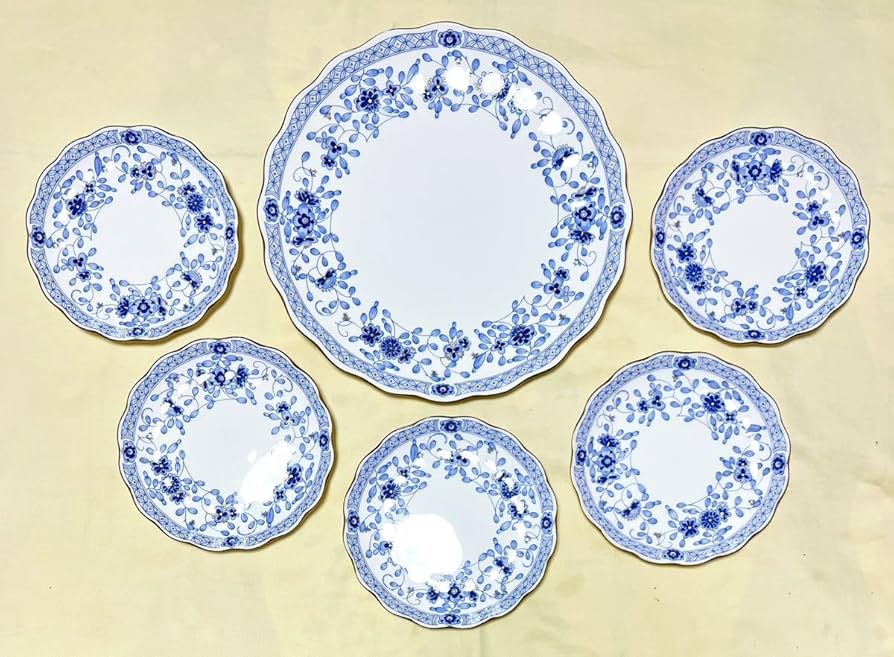 Amazon.co.jp: NARUMIナルミ ミラノ ボーンチャイナ 大皿1＆ケーキ皿5