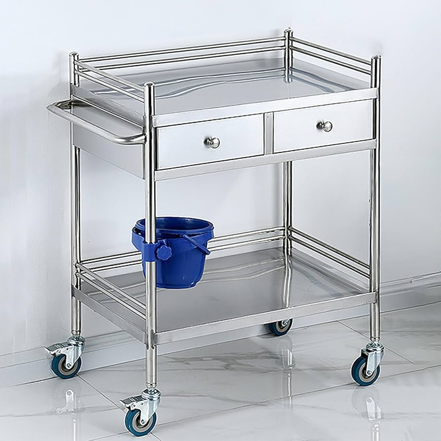 Amazon.co.jp: MDDKOP ステンレス製医療用カート 医療用ワゴン 病院