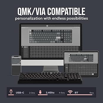 Amazon | EPOMAKER Galaxy100 QMK/VIAゲーミングキーボード 8000mAh