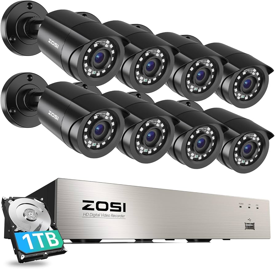 Amazon.com : ZOSI 3K Lite 8CH Security Camera System Outdoor with