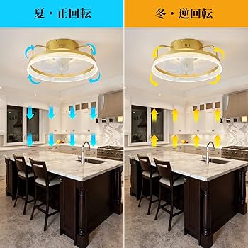 Amazon.co.jp : 360°スイング機能搭載 シーリングファンライト